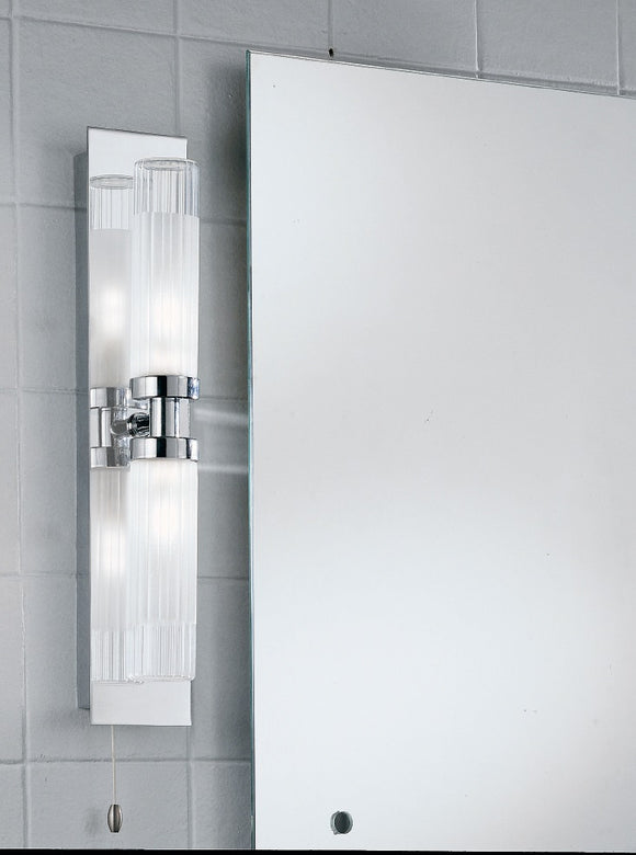 2 Light Bathroom Wall Light in Chrome (0194WB534)