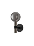 2 Light Wall Light in Matt Black and Satin Nickel with Smoked Glass (0194MERWB622538)