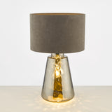 Table Lamp Smoked Glass With Shade (0183WYC4210)