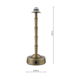 1 Light Rechargeable Table Light in Antique Brass with Ivory Shade (0183WYM4075)