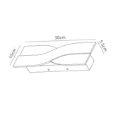 8W LED Wall Light, 3000K, 640lm, Brushed Brown/Frosted White (1230WAVE66A)
