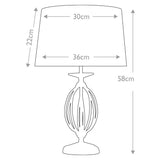 1 Light Table Lamp - Aged Brass Finish c/w Shade (0178AEGAGTLAB)