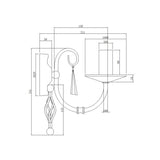 1 Light Wall Light - Aged Brass Finish (0178AEGAG1AB)