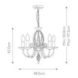 5 Light Chandelier – Polished Nickel (0178AEGAG5PN)