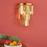 2 Light Wall Light in Polished Gold with Crystal (0183AMI0935)