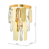 2 Light Wall Light in Polished Gold with Crystal (0183AMI0935)