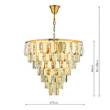 12 Light Chandelier in Polished Gold with Crystal (0183AMI1235)