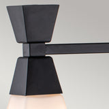 3 Light Bathroom IP44 Wall Light in Matt Black (0178BOW3MB)