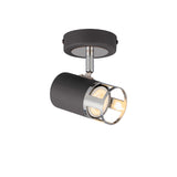 1 Light Spotlight, GU10, Graphite/Polished Chrome (1230BRE78B)