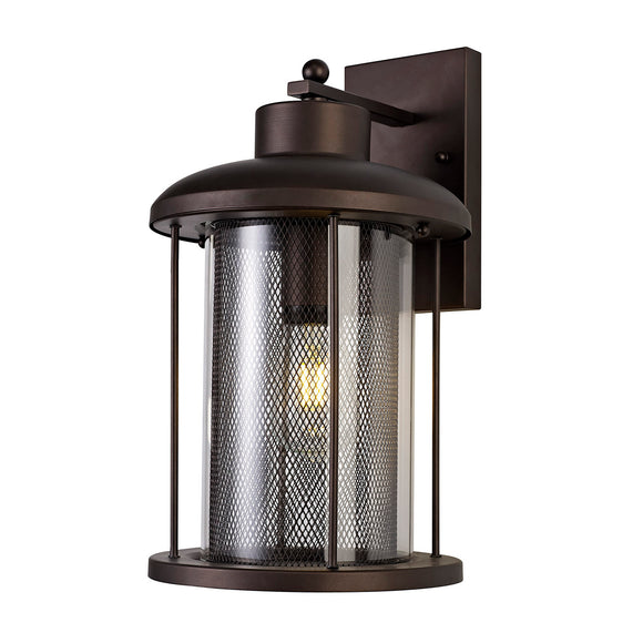 1 Light Extra Large Outdoor Wall Lamp, IP54 Antique Bronze/Clear Glass (1230EAR18A)