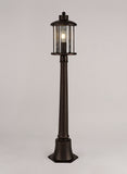 1 Light Single Headed Post Lamp, IP54 Antique Bronze/Clear Glass (1230EAR19B)