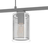 4 Light Pendant Light in Black Steel and Clear Glass (0794ZOC99707)