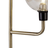 2 Light Table Lamp - Matt Black/Antique Brass/Cognac Glass (1230FAI29C)