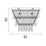 5 Light Flush - Chrome & Mixed Glass (0483CLA12255CC)