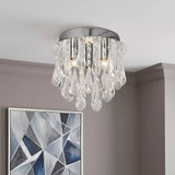 3 Light Flush - Chrome with Clear Acrylic Drops (0483700758)