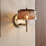 1 light Wall Light, Brown Milky Glass and Antique Brass (0483CHA32027AB)