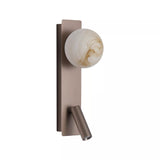 1 light Wall Light with Reading Arm, Latte and Marble Glass (0483CAR381912LT)