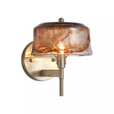 1 light Wall Light, Brown Milky Glass and Antique Brass (0483CHA32027AB)