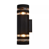 3 Light Outdoor (up/down) Wall Light - Black Polycarbonate (0483TOL39970BK)