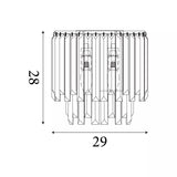 2 Light Wall Light - Chrome & Mixed Glass (0483CLA9832CC)