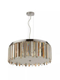 5 Light Drum (Duo) Pendant/Semi-Flush - Chrome & Mixed Glass (0483CLA98355CC)
