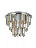 5 Light Flush - Chrome & Mixed Glass (0483CLA12255CC)