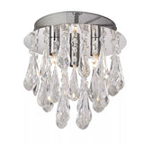 3 Light Flush - Chrome with Clear Acrylic Drops (0483700758)
