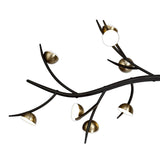 16 Light Linear Pendant, Black and Antique Brass Finish (1230GLO21A)