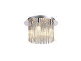 4 Light Flush Ceiling Light in Polished Chrome/Clear Glass (1230GRA54A)