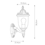 1 Light Wall Lantern - Verdigris IP44 (0178GZHELK1)