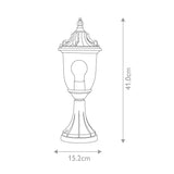 1 Light Pedestal Lantern - Verdigris IP44 (0178GZHELK3)