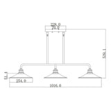 3 Light Island Chandelier - Buckeye Bronze and Brass (017RIG-ISLEKZ)