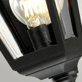 1 Light Flush Wall Lantern - Black IP44 (0178KERFLUSH)
