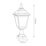 1 Light Pedestal/Porch - Black IP44 (0178KERPEDPOR)