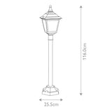 1 Light Pillar Lantern  - Black IP44 (0178KERPILLAR)