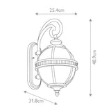 2 Light Wall Lantern - Burnished Bronze IP44 (0178HAL2SBU)