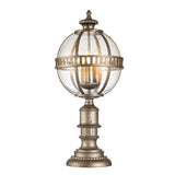 3 Light Pedestal Lantern - Burnished Bronze IP44 (0178HAL3MBU)