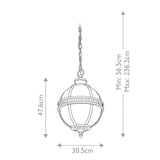 3 Light Exterior Ceiling Pendant Burnished Bronze IP44 (0178HAL8MBU)