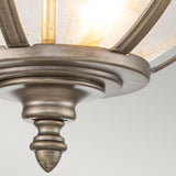 3 Light Ceiling Flush - Burnished Bronze IP44 (0178HALFBU)