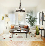 5 Light Ceiling Pendant - Brown Oxide/Bronze with Clear Glass Shades (1230LOA24A)