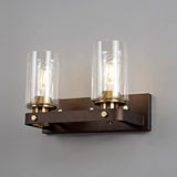 2 Light Wall Lamp - Brown Oxide/Bronze with Clear Glass Shades (1230LOA25B)