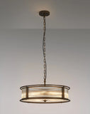 8 Light 65cm Round Flush/Semi Ceiling/Pendant Convertible, E14, Bronze/Clear Glass - Other Finishes available (1230LUX87G)