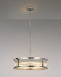 8 Light 65cm Round Flush/Semi Ceiling/Pendant Convertible, E14, Polished Chrome/Clear Glass - Other Finishes available (1230LUX87H)