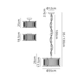 3 Light 35cm Round Flush/Semi Ceiling/Pendant Convertible, E14, Polished Chrome/Clear Glass - Other Finishes available (1230LUX86D)