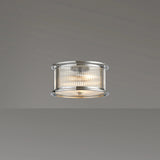 3 Light 35cm Round Flush/Semi Ceiling/Pendant Convertible, E14, Polished Chrome/Clear Glass - Other Finishes available (1230LUX86D)