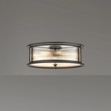 6 Light 50cm Round Flush/Semi Ceiling/Pendant Convertible, E14, Satin Black/Clear Glass - Other Finishes available (1230LUX86E)