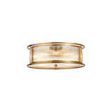 6 Light 50cm Round Flush/Semi Ceiling/Pendant Convertible, E14, Brass/Clear Glass - Other Finishes available (1230LUX86F)