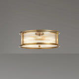 6 Light 50cm Round Flush/Semi Ceiling/Pendant Convertible, E14, Brass/Clear Glass - Other Finishes available (1230LUX86F)