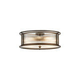6 Light 50cm Round Flush/Semi Ceiling/Pendant Convertible, E14, Bronze/Clear Glass - Other Finishes available (1230LUX86G)
