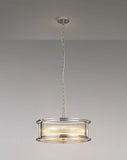 6 Light 50cm Round Flush/Semi Ceiling/Pendant Convertible, E14, Polished Chrome/Clear Glass - Other Finishes available (1230LUX86H)